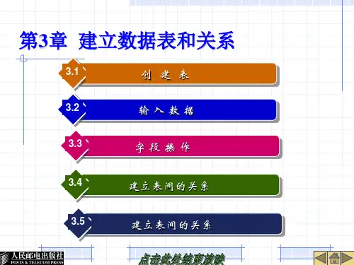 第3章  建立数据表和关系
