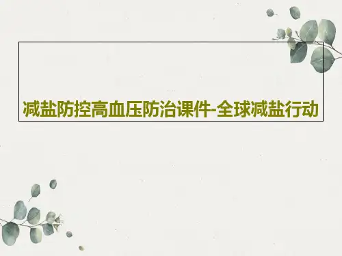 减盐防控高血压防治课件-全球减盐行动共22页文档