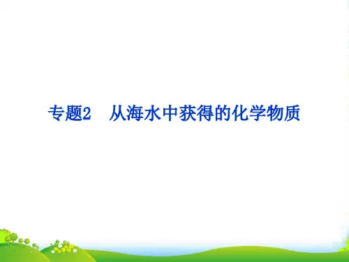 江苏省邳州市第二中学高中化学 专题2 从海水中获得的化学物质课件 苏教版必修1