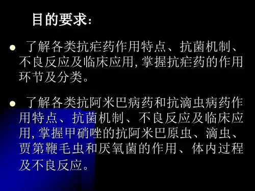 教学课件第四十六章抗寄生虫药AntiparasiticDrugs