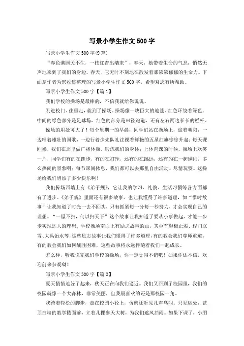写景小学生作文500字