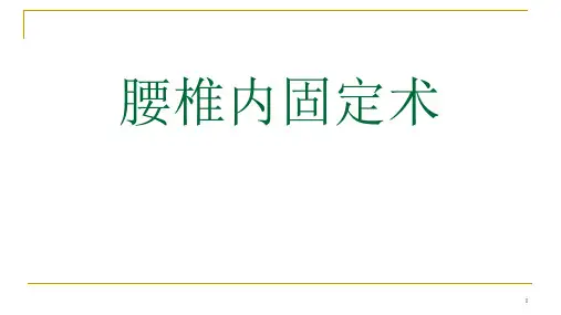 腰椎内固定术PPT课件