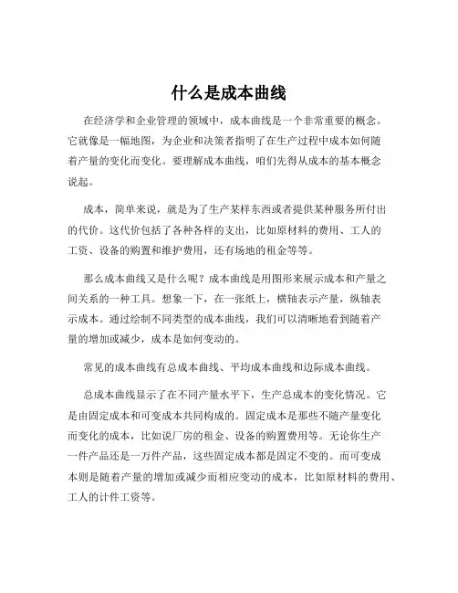什么是成本曲线
