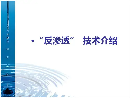 反渗透技术-教学课件-
