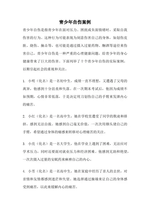 青少年自伤案例