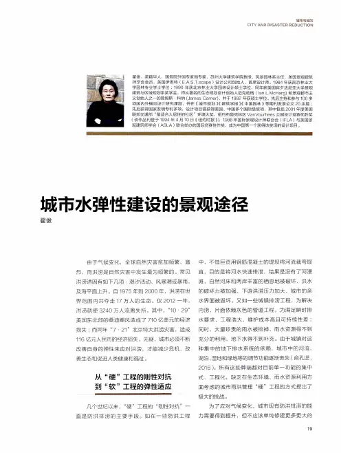 城市水弹性建设的景观途径