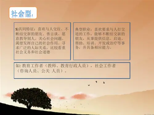 霍兰德职业兴趣六种类型课件