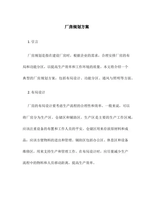 厂房规划方案