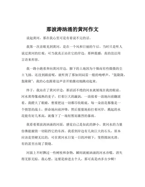 那波涛汹涌的黄河作文