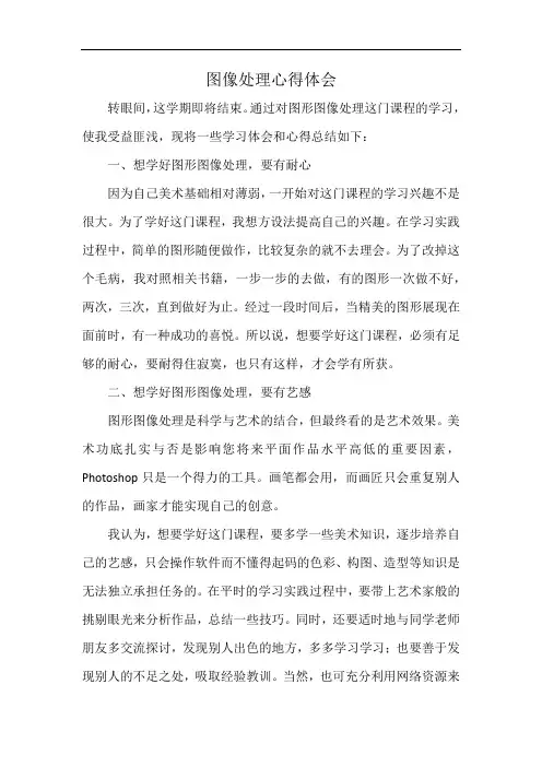图像处理心得体会