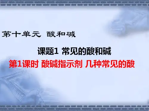 九年级化学下册第1课时  酸碱指示剂  几种常见的酸课件