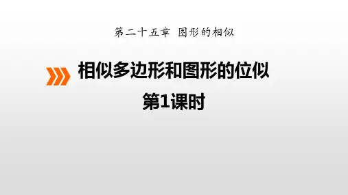 冀教版九年级上册数学《相似多边形和图形的位似》PPT(第1课时)