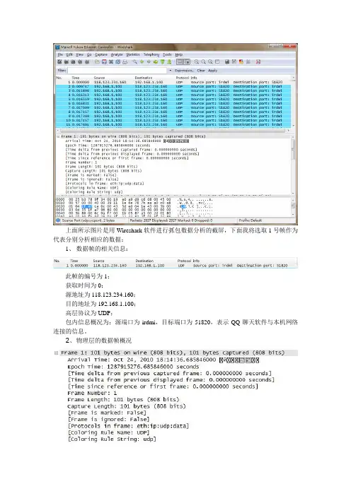 Ethereal抓包数据分析