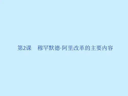 高二历史课件62穆罕默德·阿里改革的主要内容