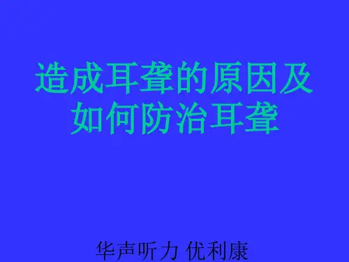 造成耳聋原因及防治PPT模板