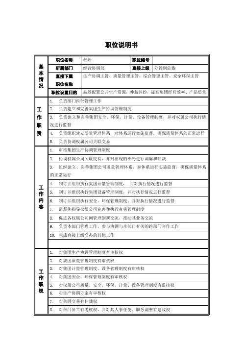 驻外机构岗位说明书大全000003)
