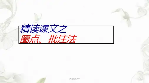 圈点批注法课件