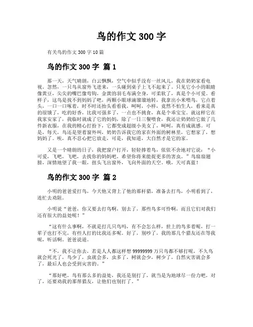 鸟的作文300字