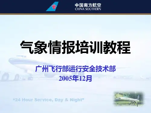 经典：航空气象情报解读