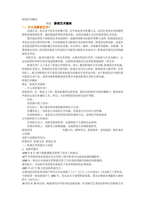 影视艺术概论