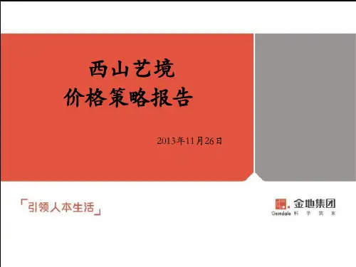北京金地西山艺境价格策略汇报