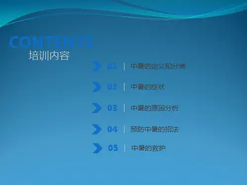 中暑的预防与急救 课件