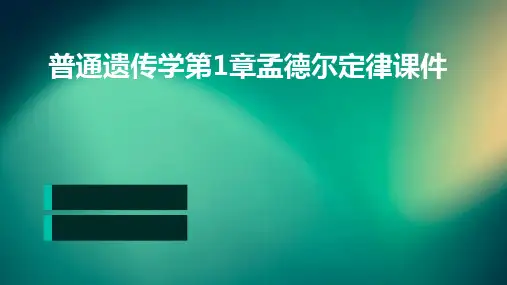 普通遗传学第1章孟德尔定律课件