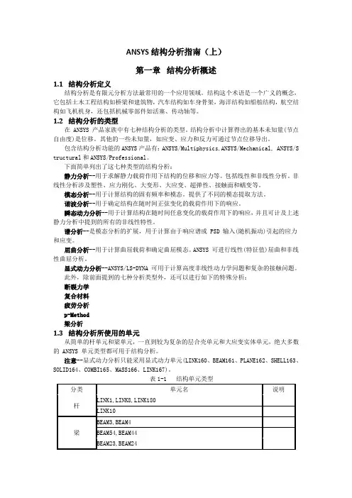 ANSYS结构分析指南