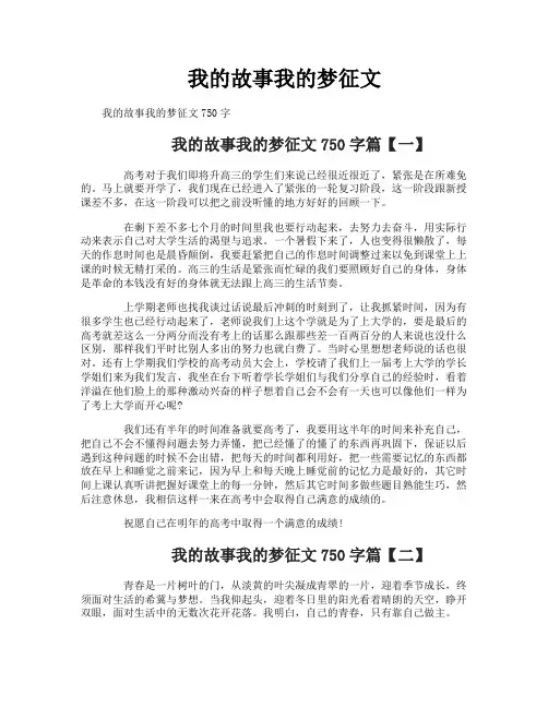 我的故事我的梦征文