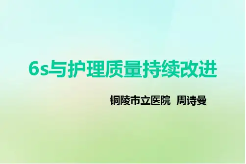 6S管理及护理质量持续改进