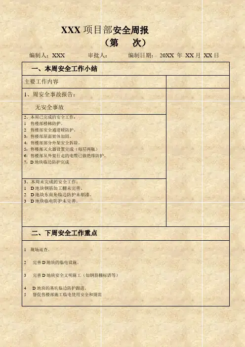安全周报-样本