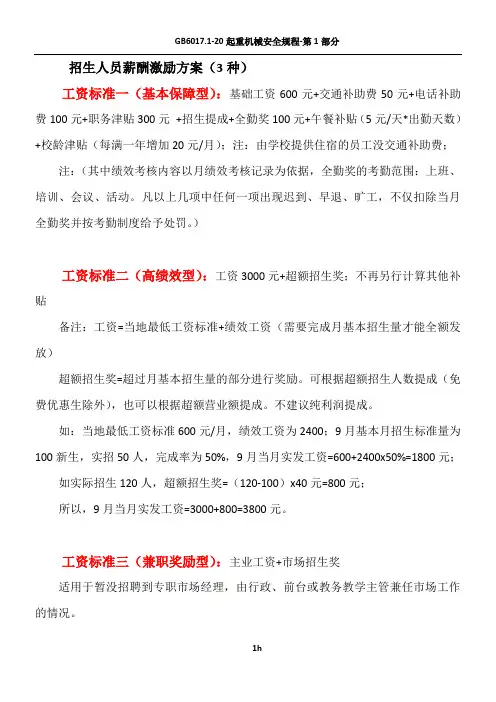 【绩效激励】招生人员薪酬激励方案