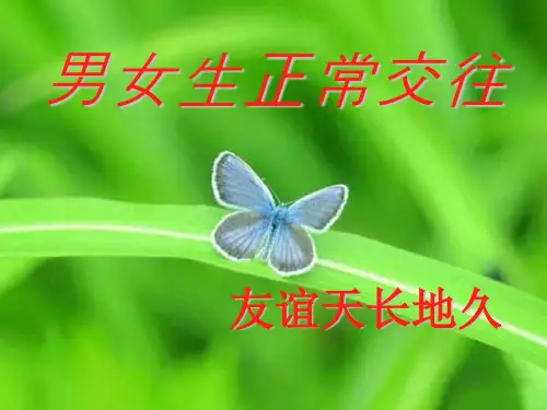 《正确处理男女同学的交往》主题班会PPT教育课件