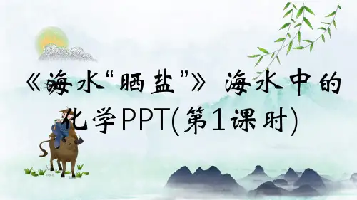《海水“晒盐”》海水中的化学PPT(第1课时)