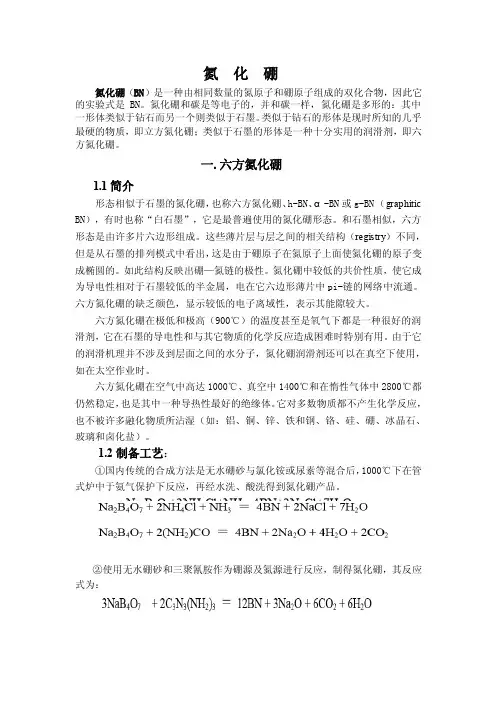 氮化硼及碳化硼