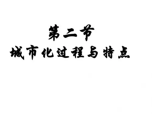 2.2城市化过程与特点