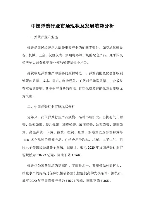 中国弹簧行业市场现状及发展趋势分析