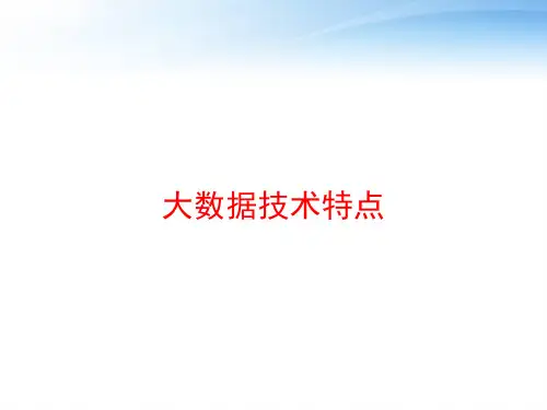 大数据技术特点 ppt课件