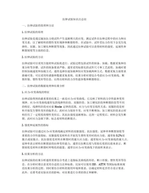 拉伸试验知识点总结