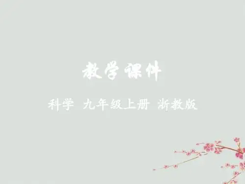 九年级科学上册第3章能量的转化与守恒第3节能量转化的量度教学课件(新版)浙教版
