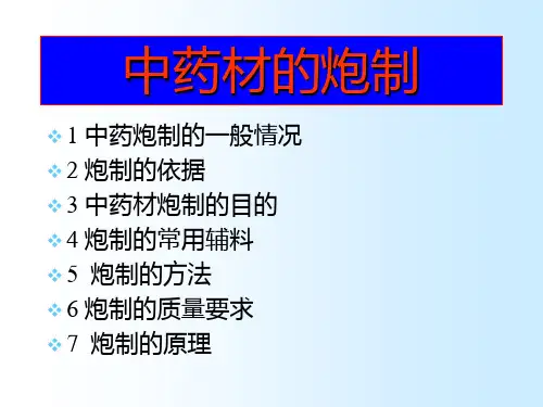 中药材的炮制PPT课件