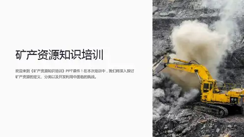 《矿产资源知识培训》课件