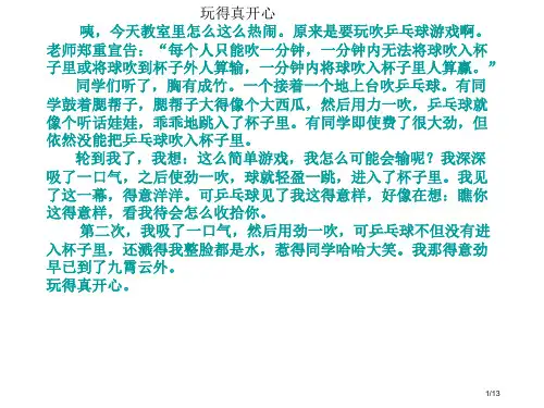 玩得真开心市名师优质课赛课一等奖市公开课获奖课件