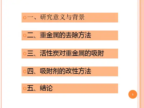 活性炭吸附重金属ppt课件