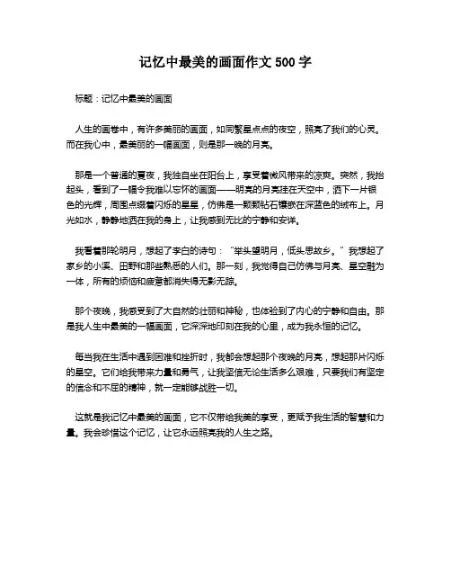 记忆中最美的画面作文500字