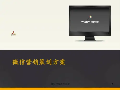 微信营销策划方案 ppt课件