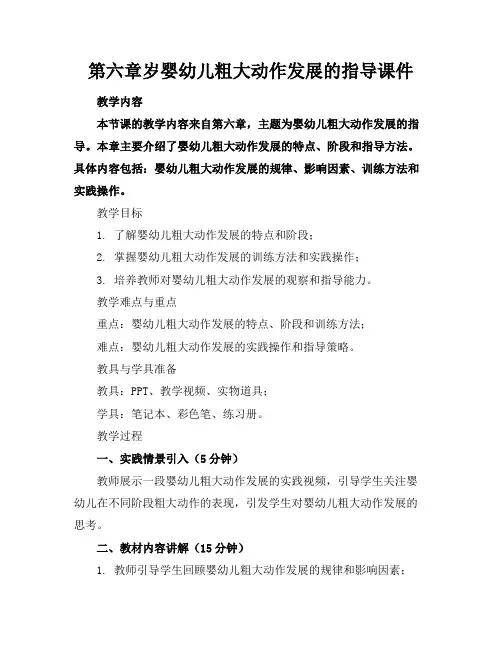 第六章岁婴幼儿粗大动作发展的指导课件