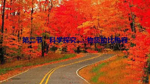 九年级物理全册第十三章内能与热机第二节科学探究：物质的比热容第1课时探究物质的比热容