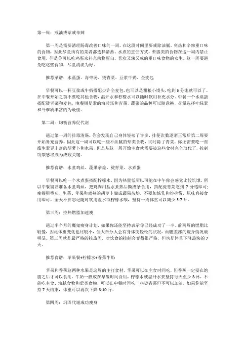 一个月让你减掉15斤肥肉!!!