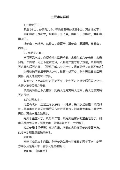 三元水法详解